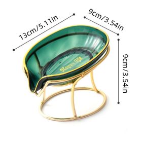 1pc, Soap Box Household Drain Soap Box Creative No-punch Storage Shelf Soap Dish Bathroom Accessories (Style: 3)