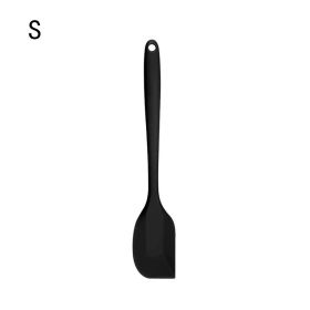 1pc All-in-one High-quality Silicone Scraper Baking Tool; Heat-resistant Silicone Scraper; Cream Cake Spatula; Baking Shovel Knife 8.27inch/11.02inch (Green: Black, size: small)