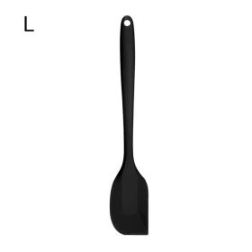 1pc All-in-one High-quality Silicone Scraper Baking Tool; Heat-resistant Silicone Scraper; Cream Cake Spatula; Baking Shovel Knife 8.27inch/11.02inch (Green: Black, size: large)