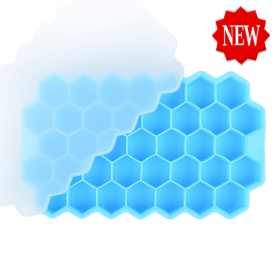 1pc Ice Tray Mold; Honeycomb Silicone Ice Tray; Hexagonal Ice Tray; 37 Grids Honeycomb Ice Tray; Ice Cube Mold; Honeycomb Ice Box; Ice Ball (Green: Blue)