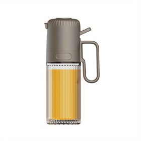 1pc Thickened Glass Mist Oil Spray Pot; Kitchen Utensils; Barbecue Oil Spray Bottle (Green: Brown-250ml)