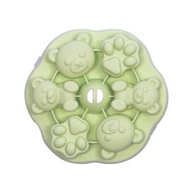1pc Silicone Jelly Pudding Mold; Non-stick Food Grade Silicone Mold; Reusable Cake Mold Ice Cube Mold; DIY Baking Tools (Green: Green)