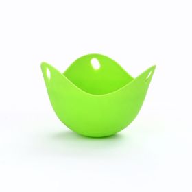 1pc Silicone Egg Cooker; Kitchen Cooking Tool 2.55x3.54inch (Green: Green)