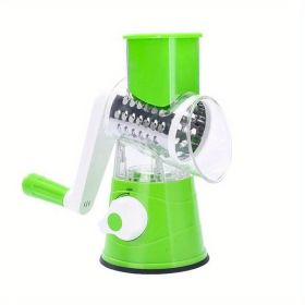 1 Set; 4in1; Vegetable Slicer; Multifunctional Fruit Slicer; Manual Food Grater; Rotary Cutter; Vegetable Grinders; Kitchen Stuff; Kitchen Gadgets (Green: Green)