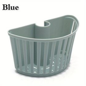 1PC Sink Plastic Hanging Basket; Faucet Rack Drainer Sponge Storage Rack Spout Holder Kitchen Bathroom Rack; 2.75*4.92in (Green: Blue)