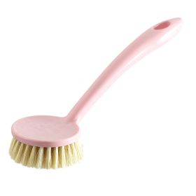 Home Pot Dishwashing Brush Long Handle Dish Bowl Cleaning Scrubber Natural Sisal Bristles Kitchen Supplies Tools And Accessories (Green: Pink)