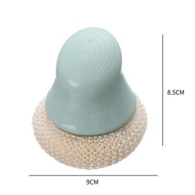 Kitchen Cleaning Brush Pot Dishwashing Tools Decontamination Dish Bowl Pot Washing Brush Degradable Fiber Household Accessories (Green: Short Handle Green)