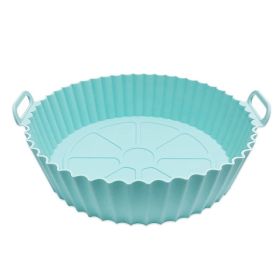 1/2pcs Air Fryer Silicone Pot; Reusable Air Fryer Liners; Silicone Air Fryer Basket; Food Safe Air Fryer Accessories (Green: 1PCS Light Blue)