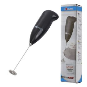 1pc Stainless Steel Handheld Electric Blender; Egg Whisk; Coffee Milk Frother (Green: Black)